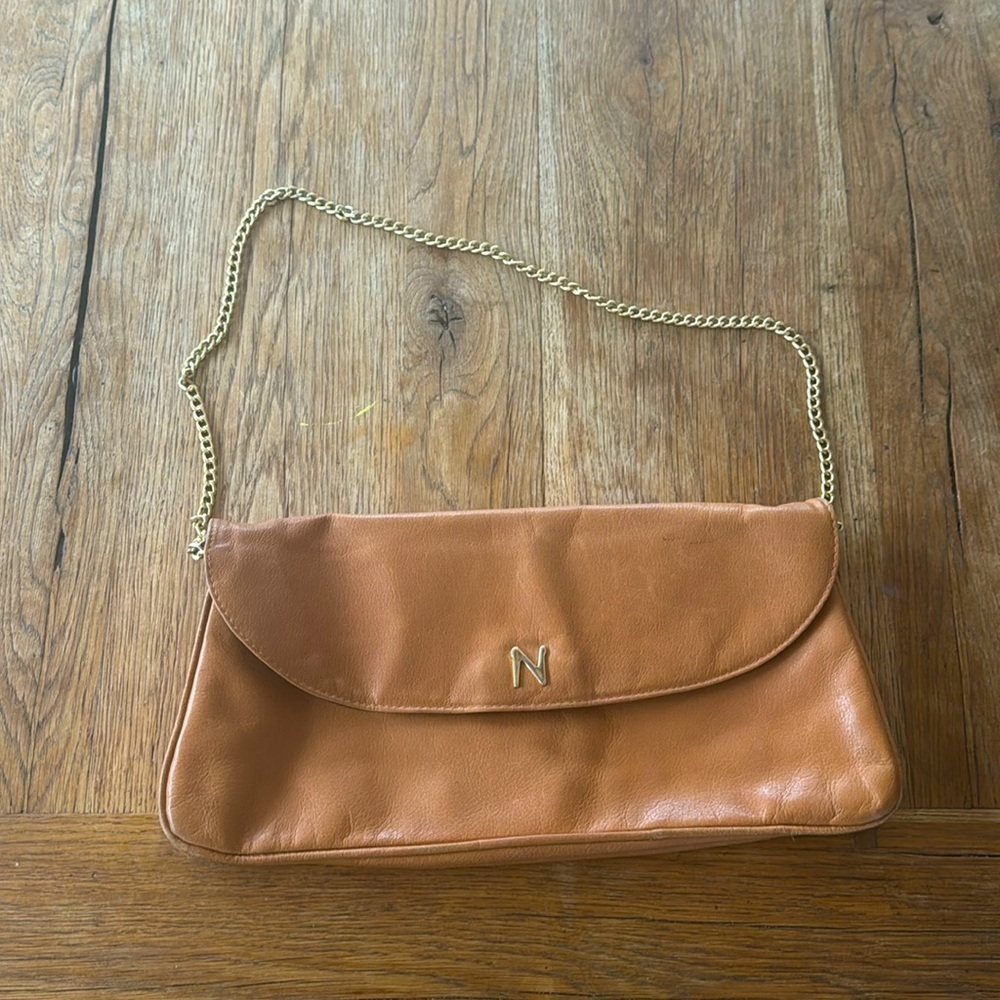 Niki Milano Italy Leather shoulder purse  3 pockets Vintage
